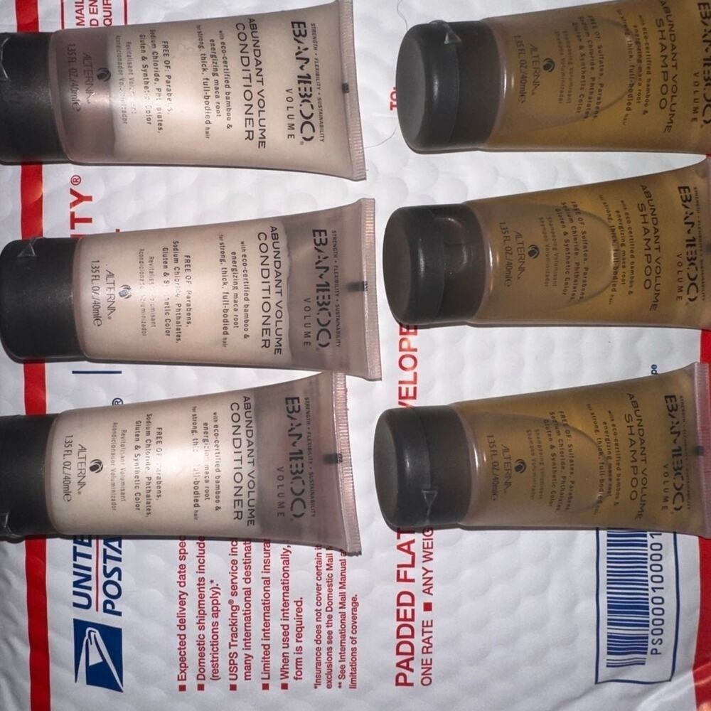 Alterna Bamboo Abundant Volume Shampoo Conditioner 6pc‎ Travel Set 1.35oz Each